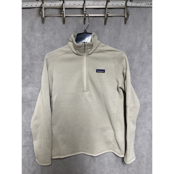 Patagonia Sweater Women M Tan‎ Zip Better Sweater Fleece Jacket Active Outdoor - Picture 2 of 9